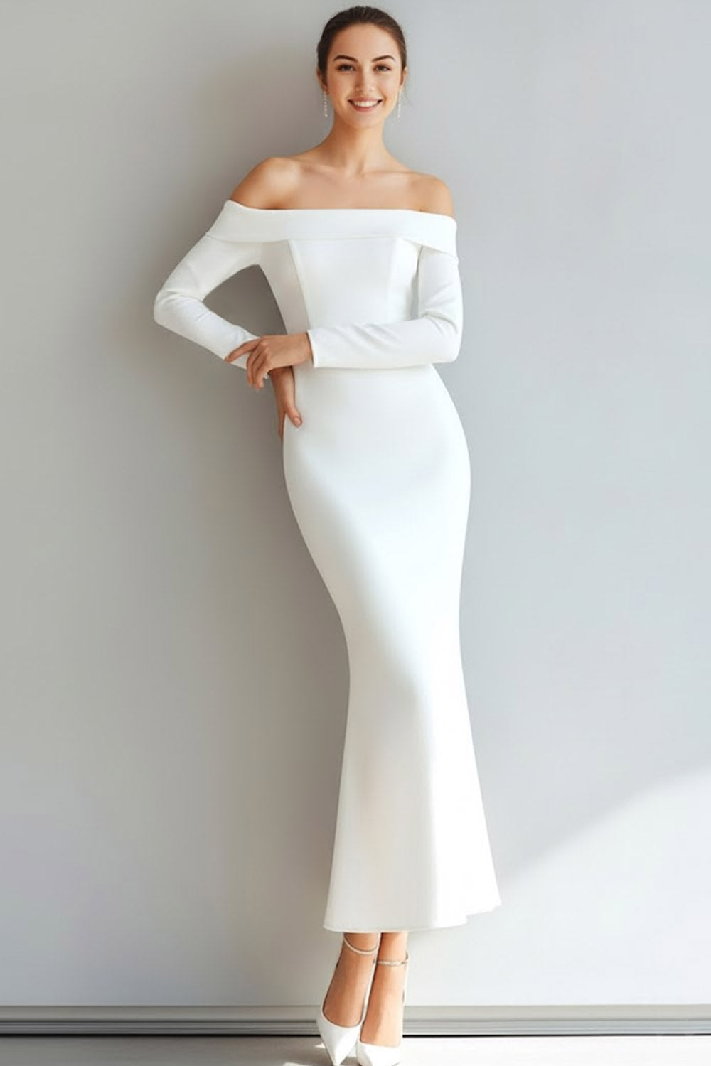 pretty mermaid wedding dresses Simple Strapless Satin Mermaid Wedding Dresses VW1853 – Viniodress