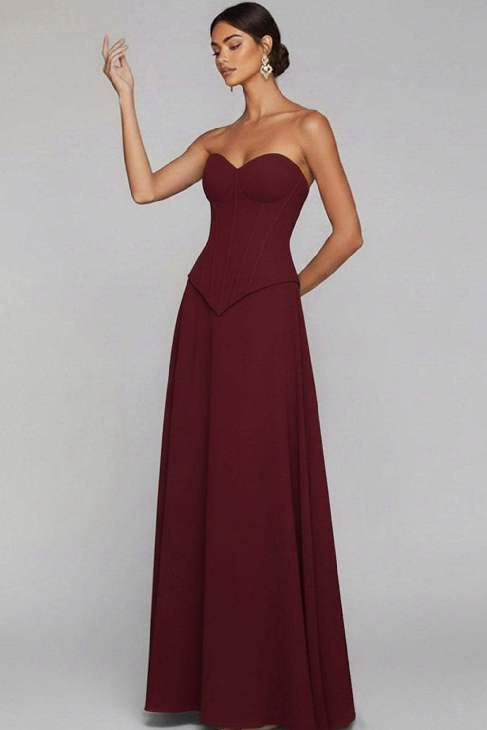 Emerald Green A Line Sweetheart Long Wedding Guest Dress