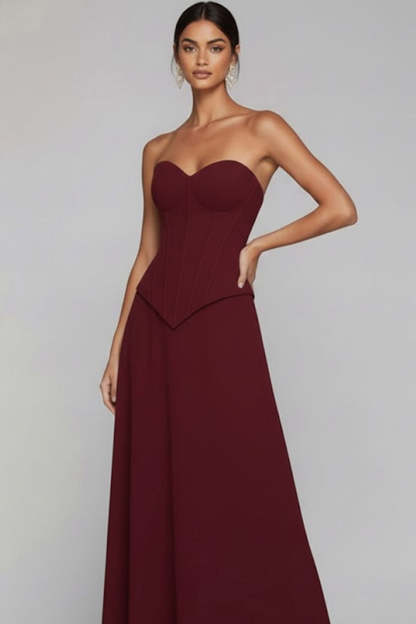 Emerald Green A Line Sweetheart Long Wedding Guest Dress