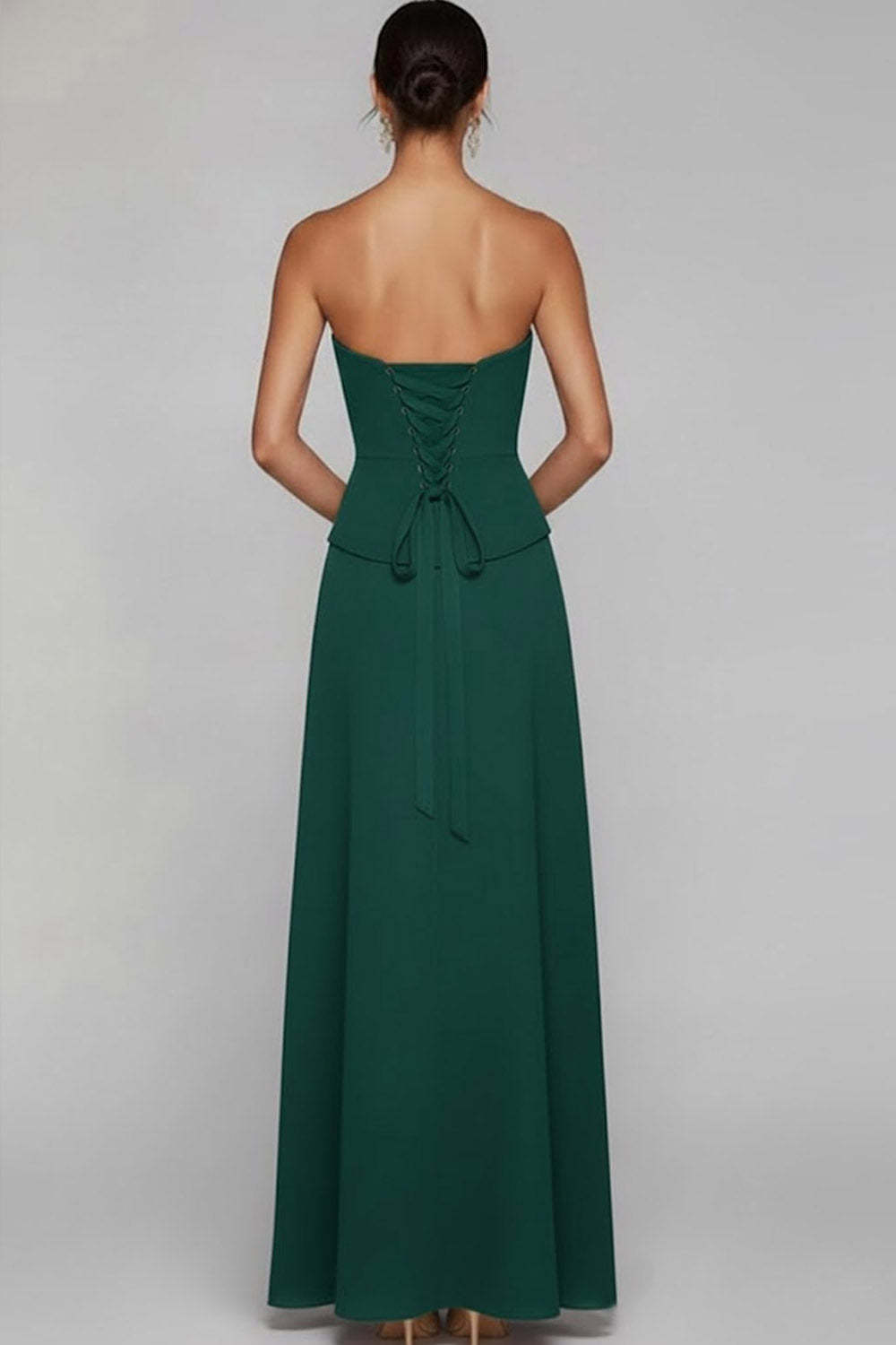 Emerald Green A Line Sweetheart Long Wedding Guest Dress