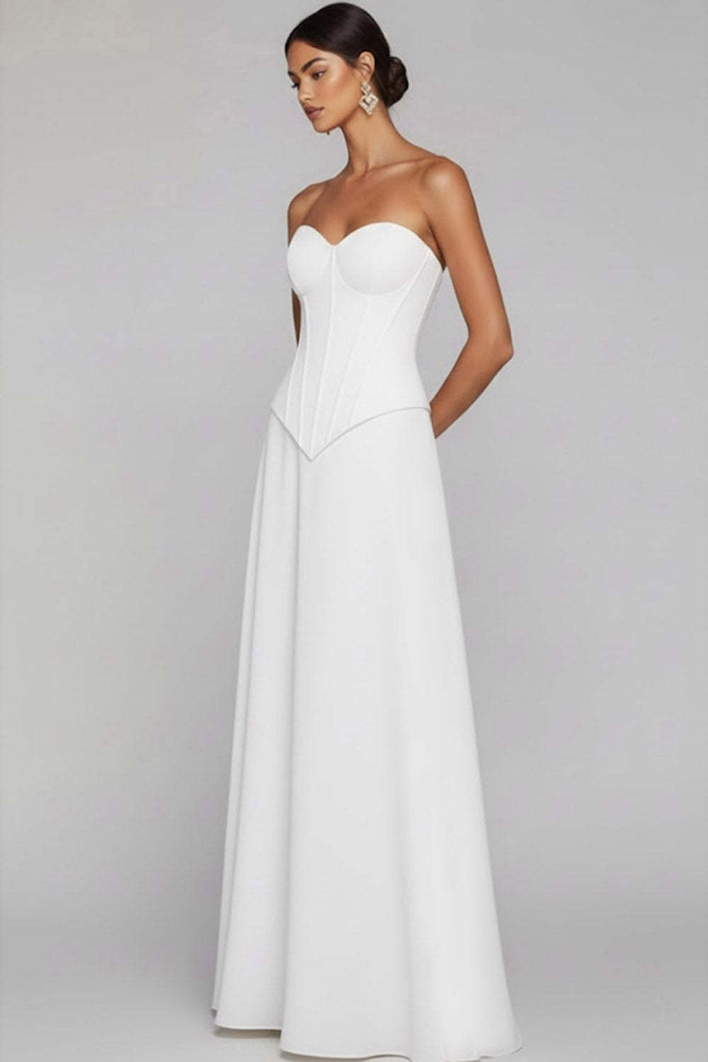 Emerald Green A Line Sweetheart Long Wedding Guest Dress