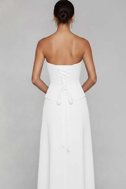 Emerald Green A Line Sweetheart Long Wedding Guest Dress