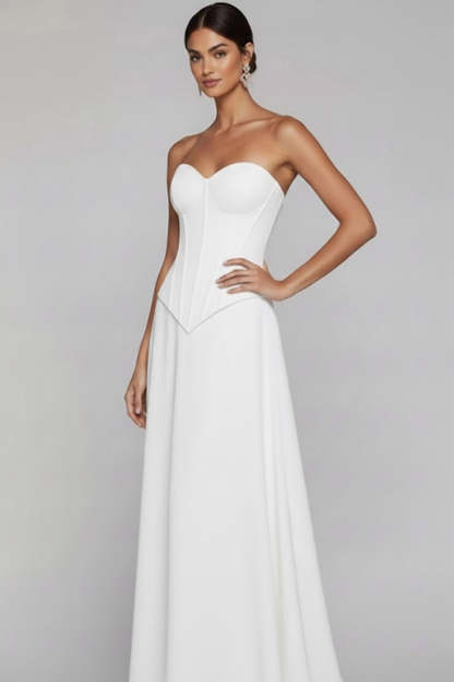 Emerald Green A Line Sweetheart Long Wedding Guest Dress