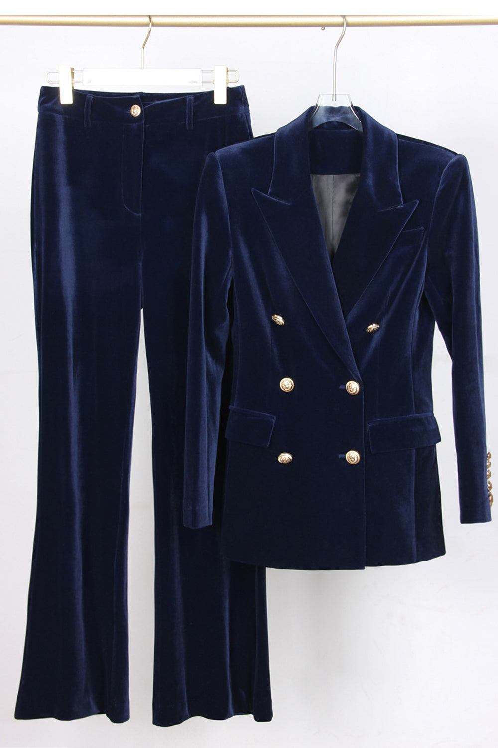 Dark Red 2 Piece Double Breasted Peak Lapel Women Business Suits