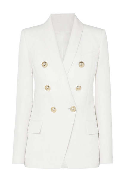 Red Double Breasted Shawl Lapel Women Prom Blazer
