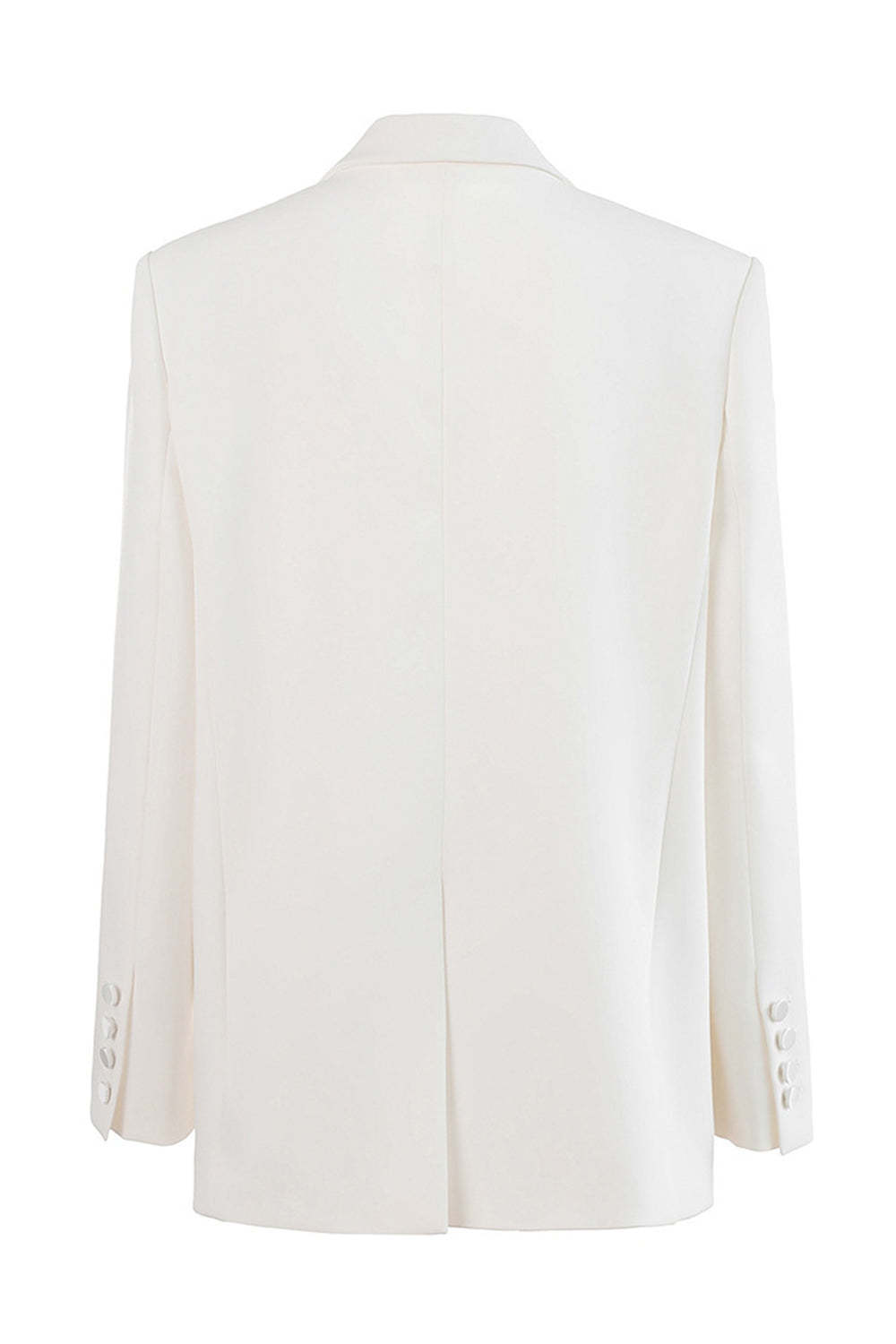 Black Notched Lapel Single Breasted Women Blazer with Sleeves