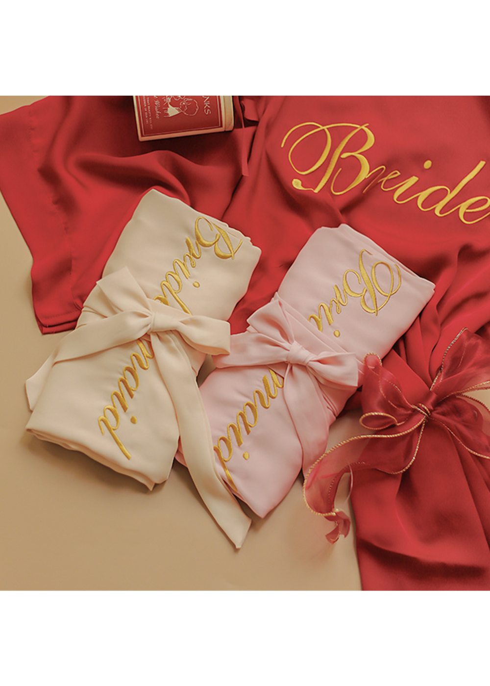 Wedding Satin Bride and Bridemaid Robes Set