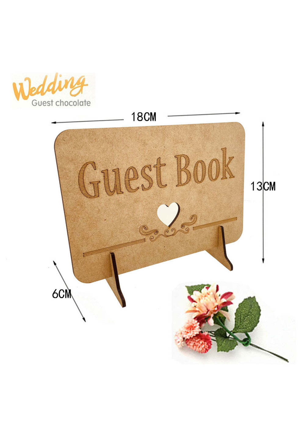 Hearts Wedding Guest Book Alternative