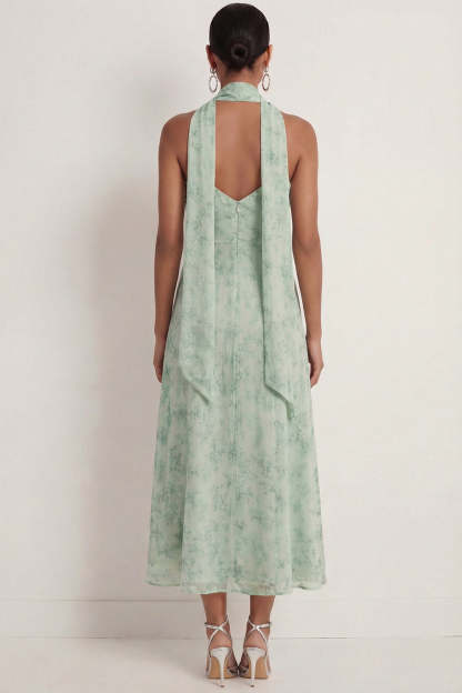 Spaghetti Straps Dusty Sage Floral Mermaid Long Wedding Guest Dress