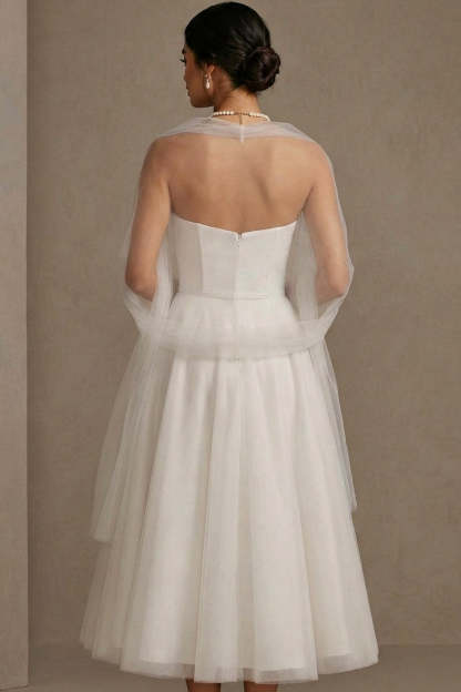 English Rose Sweetheart A Line Maxi Tulle Wedding Guest Dress