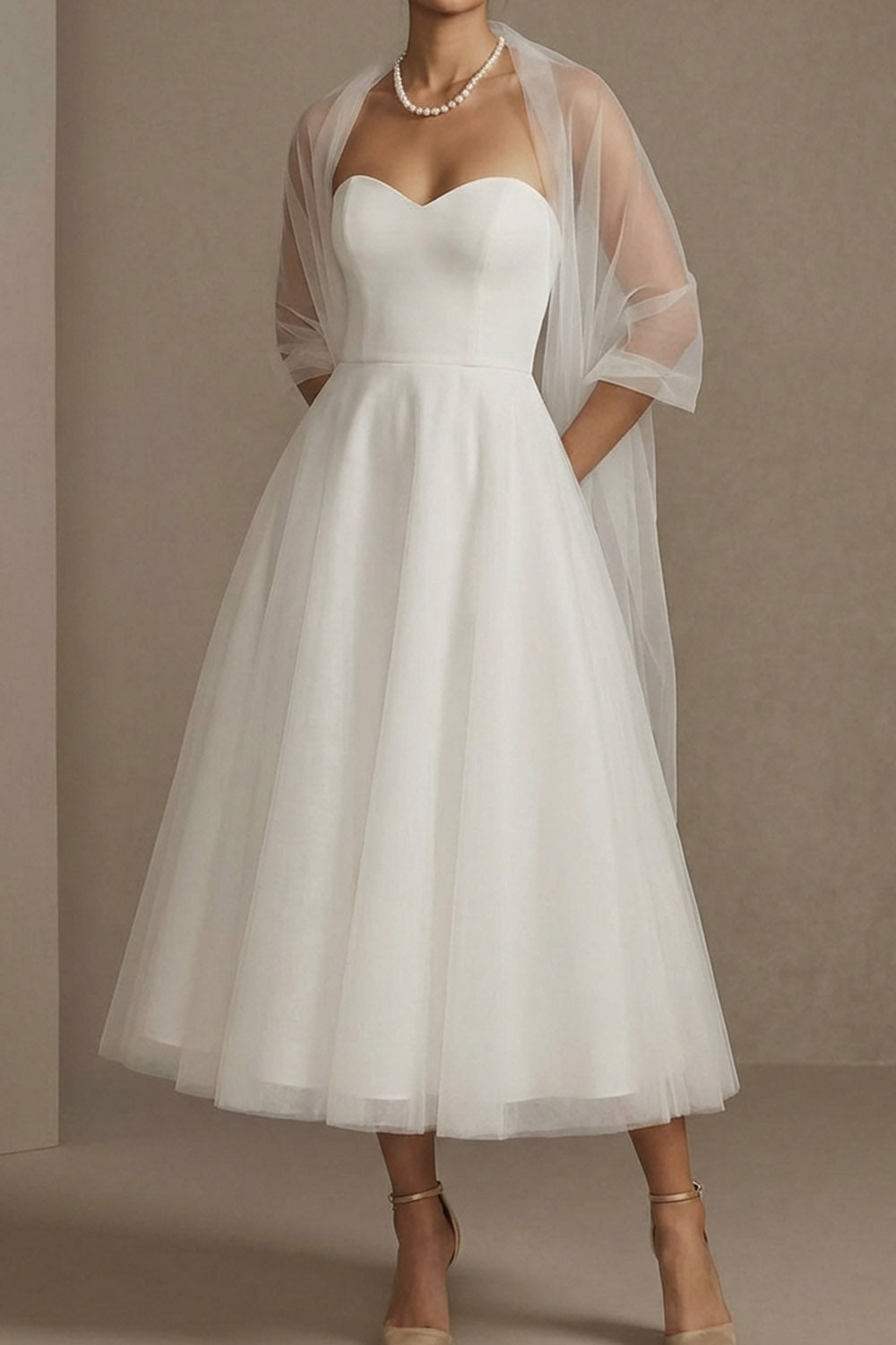 English Rose Sweetheart A Line Maxi Tulle Wedding Guest Dress