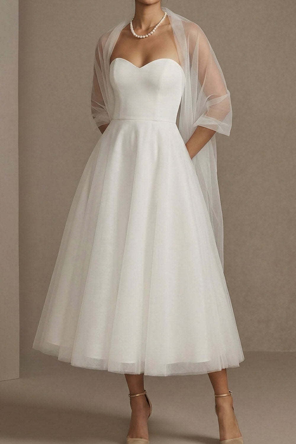 English Rose Sweetheart A Line Maxi Tulle Wedding Guest Dress