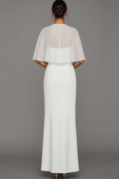 Light Blue Sweetheart Maxi Bridesmaid Dress with Slit