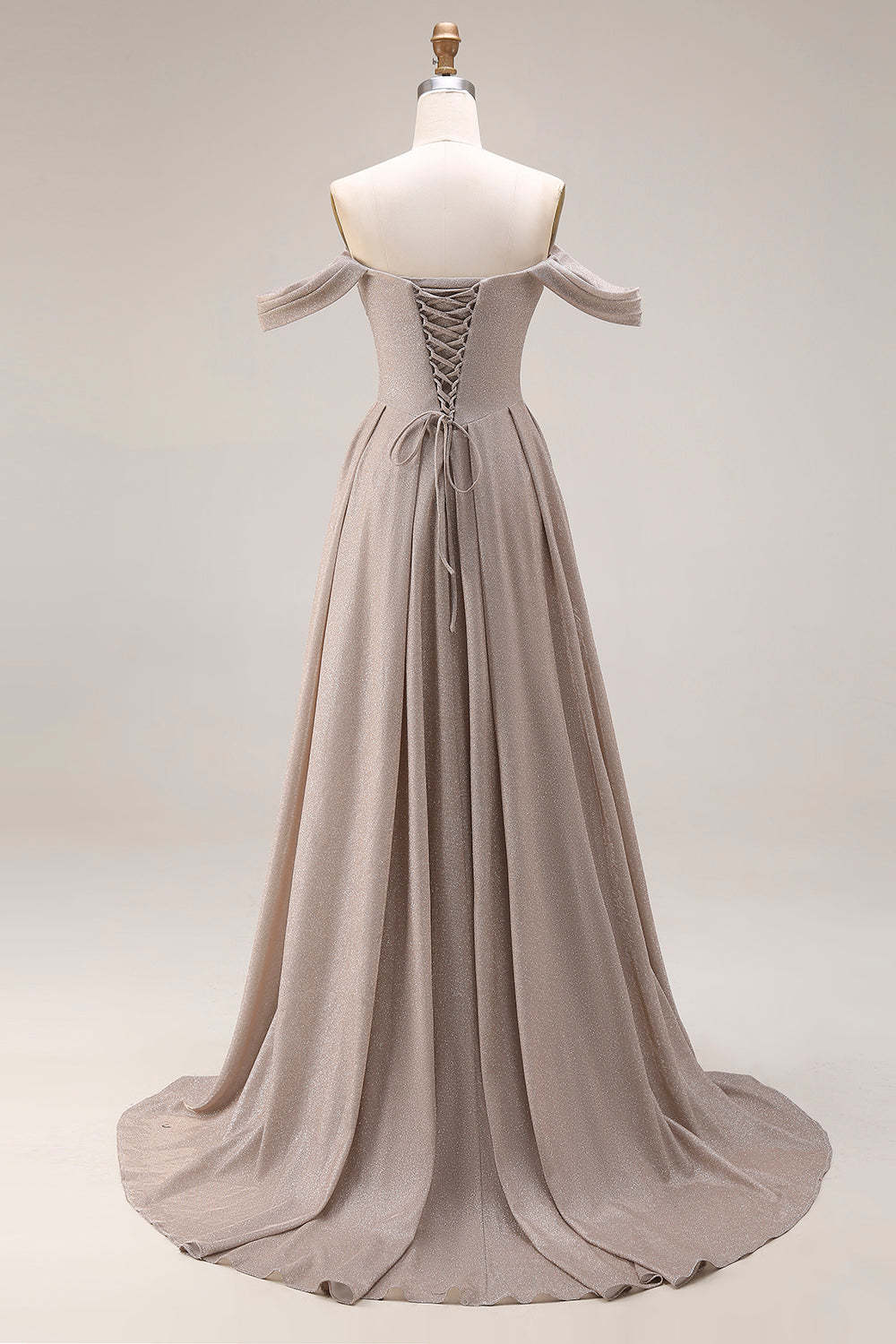 Grey Mermaid Off the Shoulder Draped Long Gala Dress