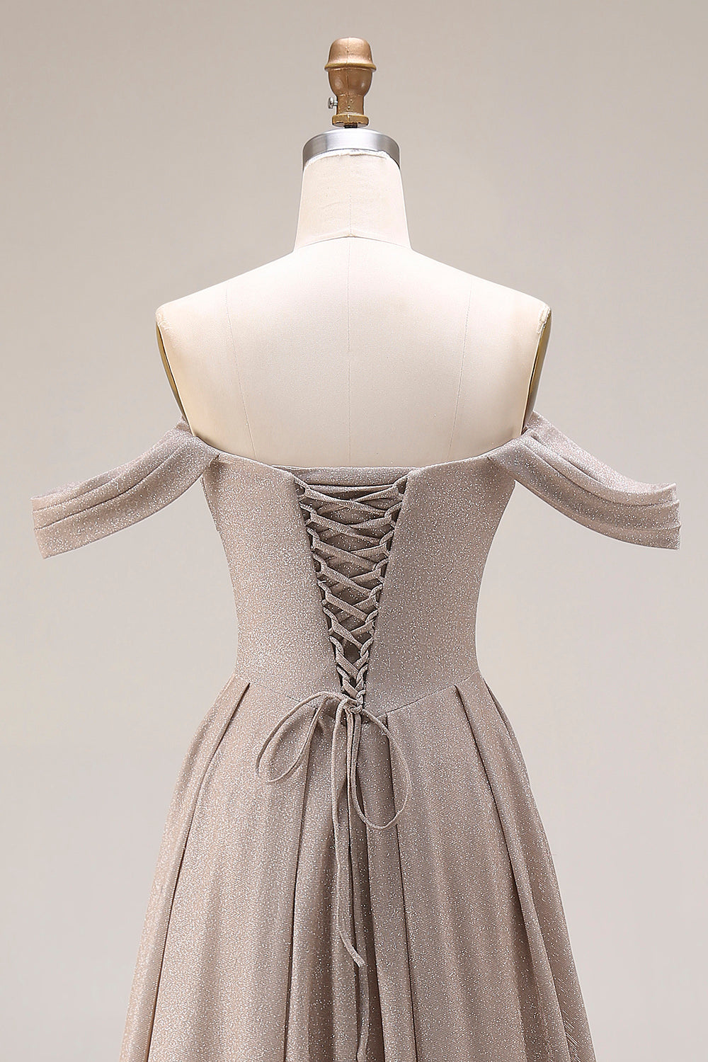 Grey Mermaid Off the Shoulder Draped Long Gala Dress