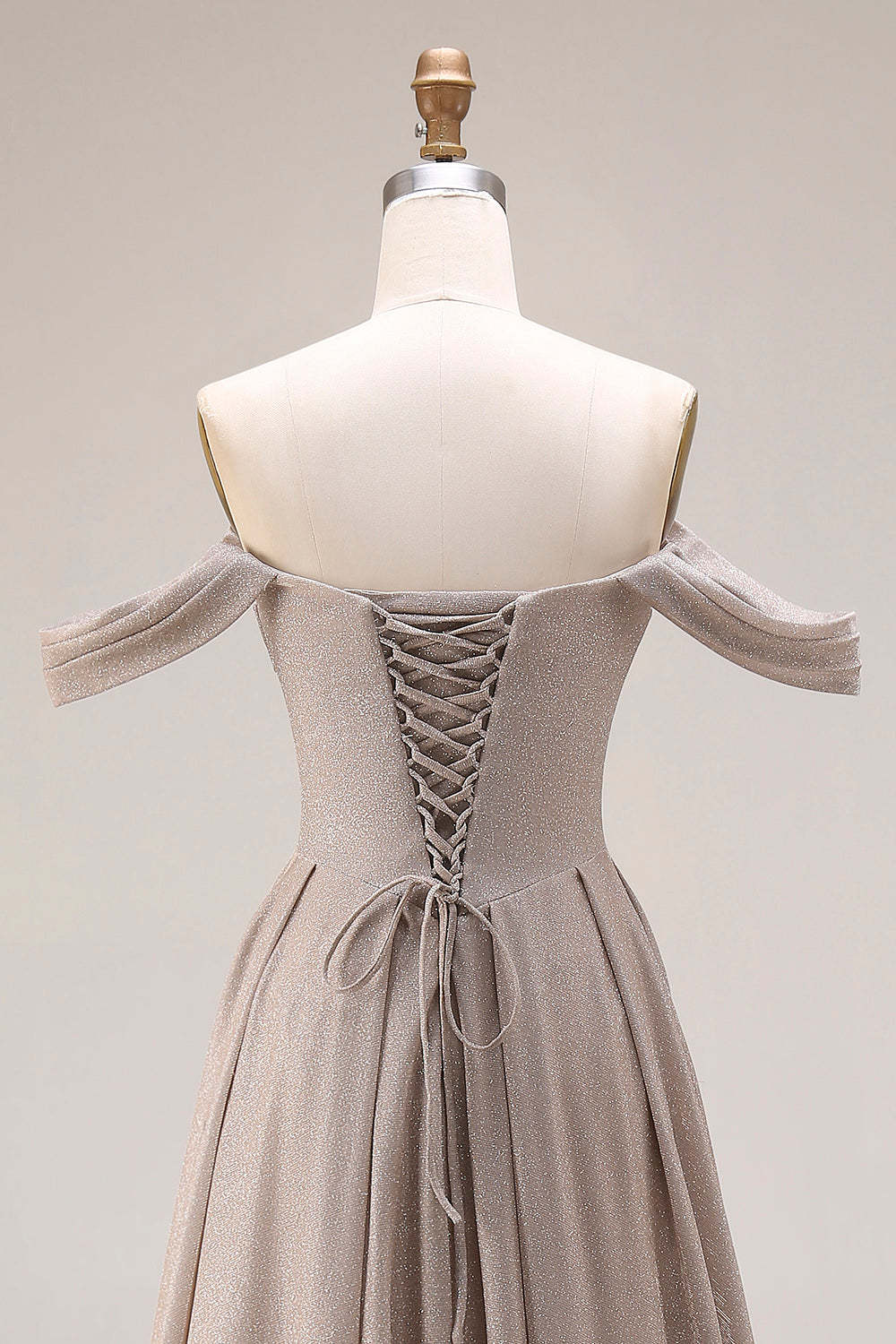 Grey Mermaid Off the Shoulder Draped Long Gala Dress