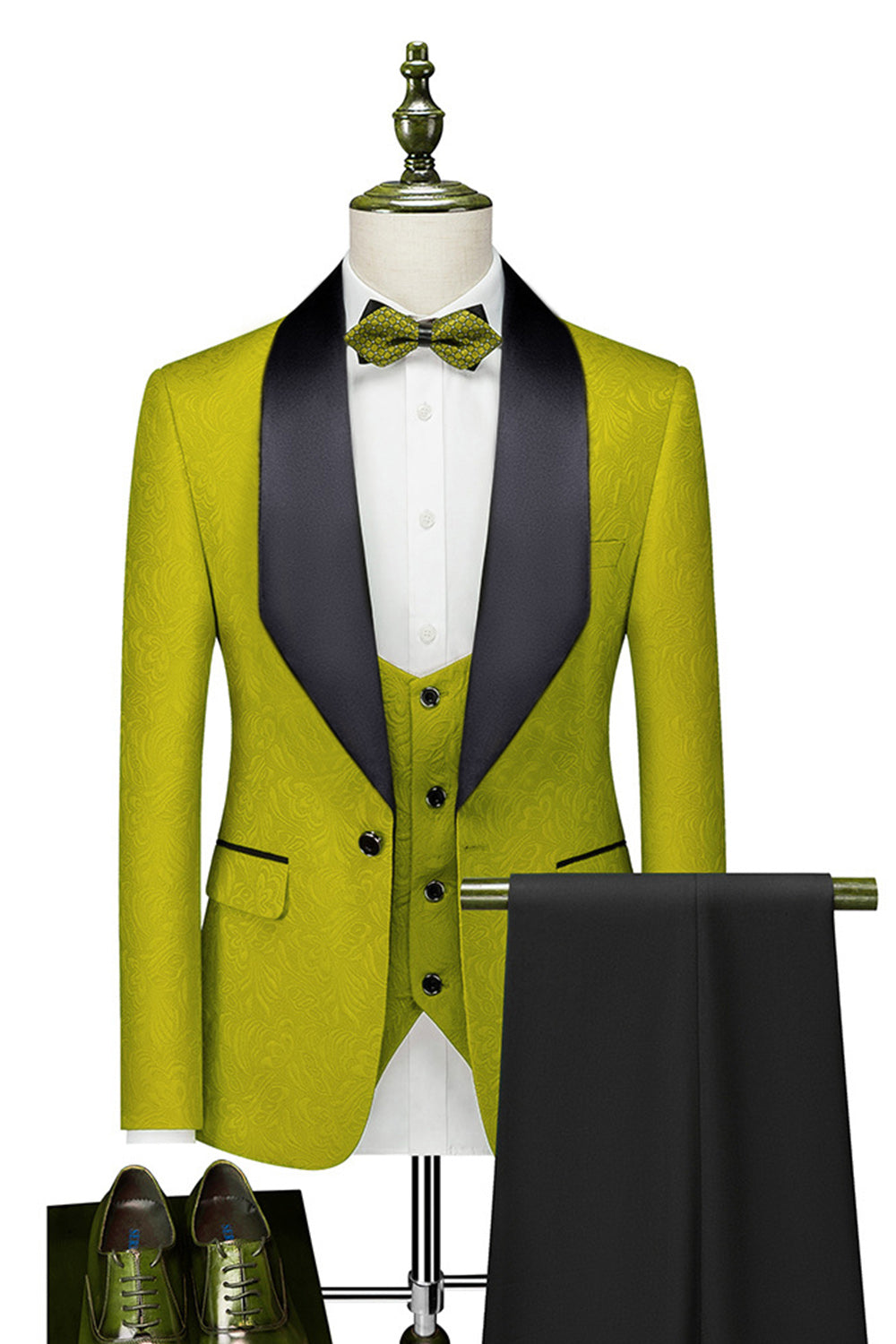 One Button Light Pink Shawl Lapel 3-Piece Men's Wedding Suits