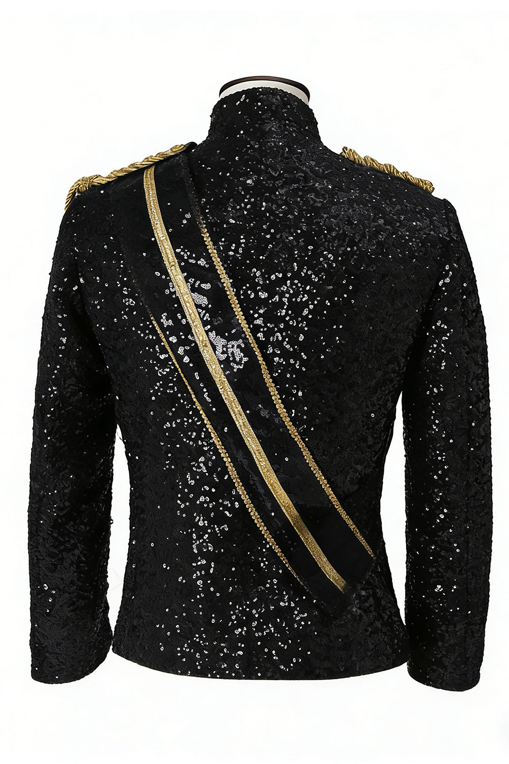 Single Breasted Black Men's Suits with Sequins