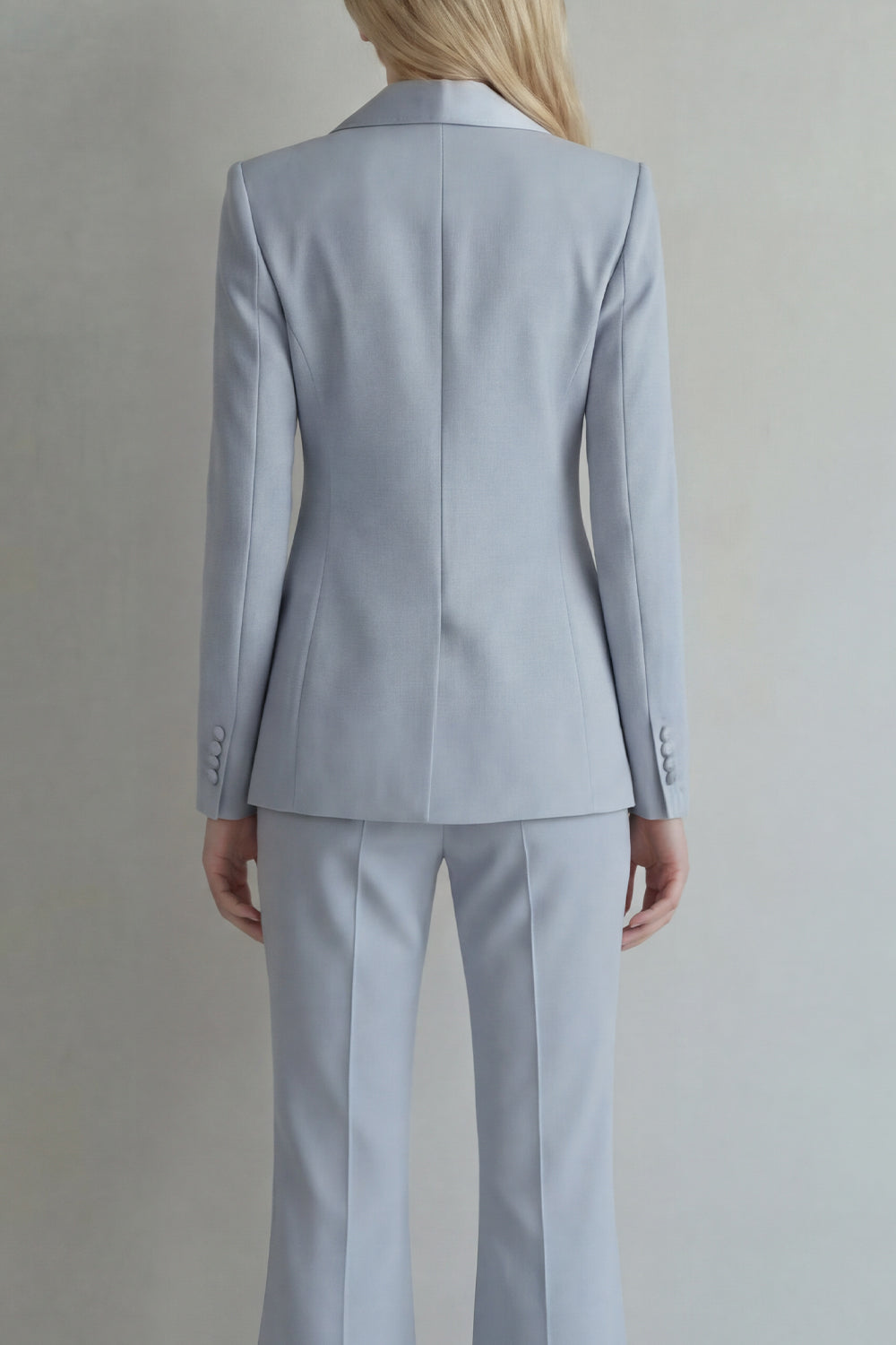 Blue Peak Lapel 2 Piece Double Breasted Business Suits