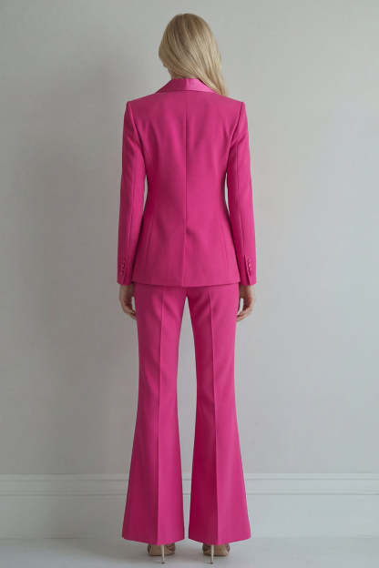 Blue Peak Lapel 2 Piece Double Breasted Business Suits