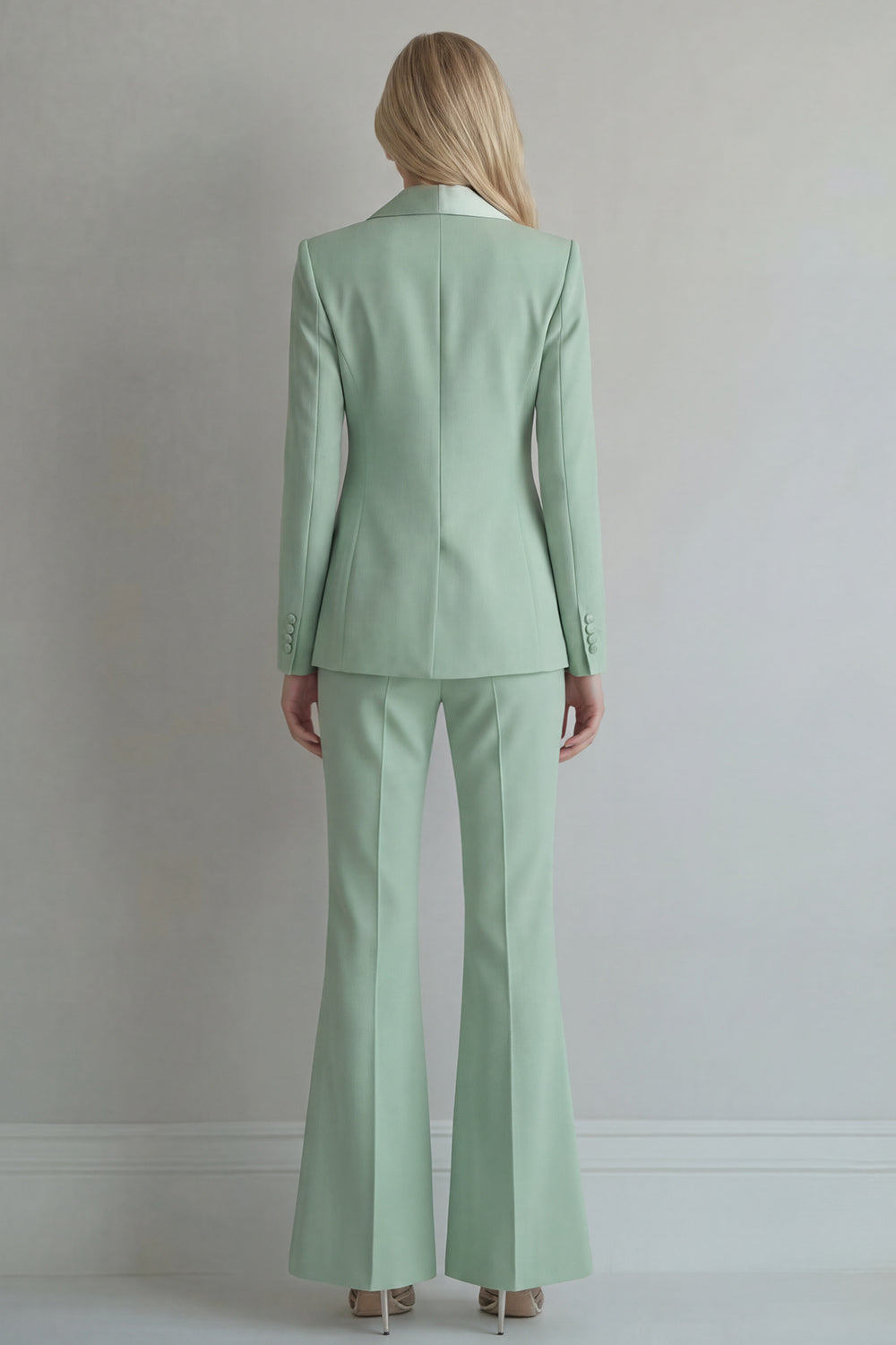 Blue Peak Lapel 2 Piece Double Breasted Business Suits