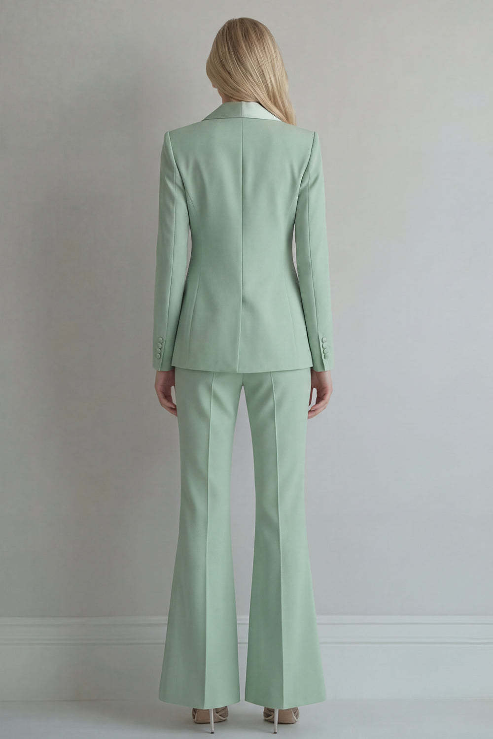 Blue Peak Lapel 2 Piece Double Breasted Business Suits