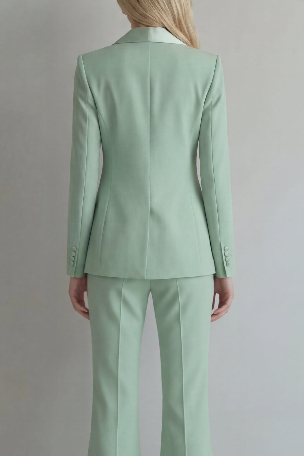 Blue Peak Lapel 2 Piece Double Breasted Business Suits