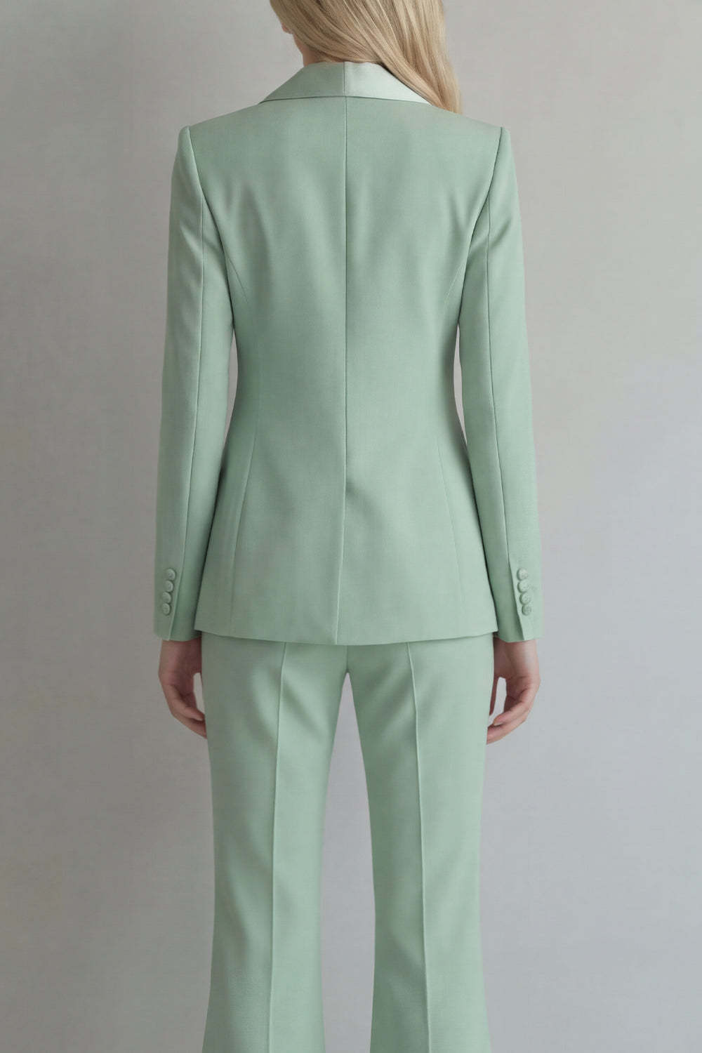 Blue Peak Lapel 2 Piece Double Breasted Business Suits