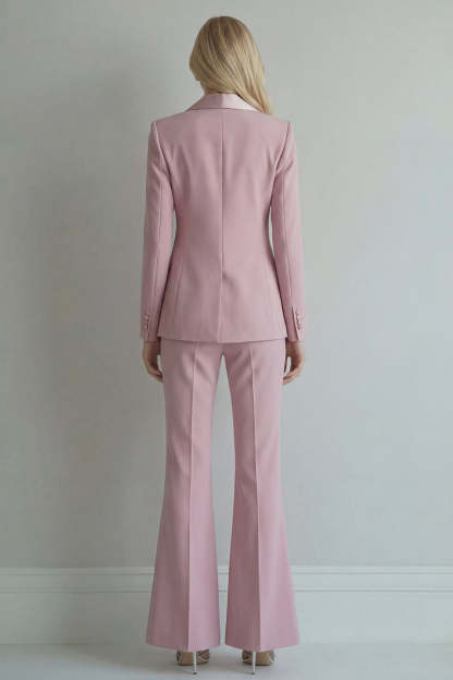 Blue Peak Lapel 2 Piece Double Breasted Business Suits