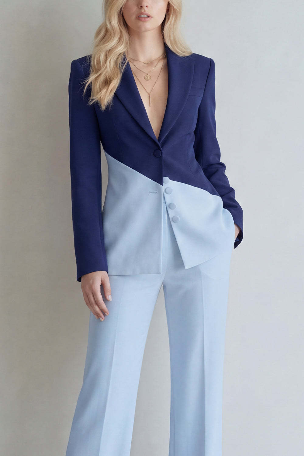 2 Piece Black Pink Single Breasted Peak Lapel Women Formal Suits