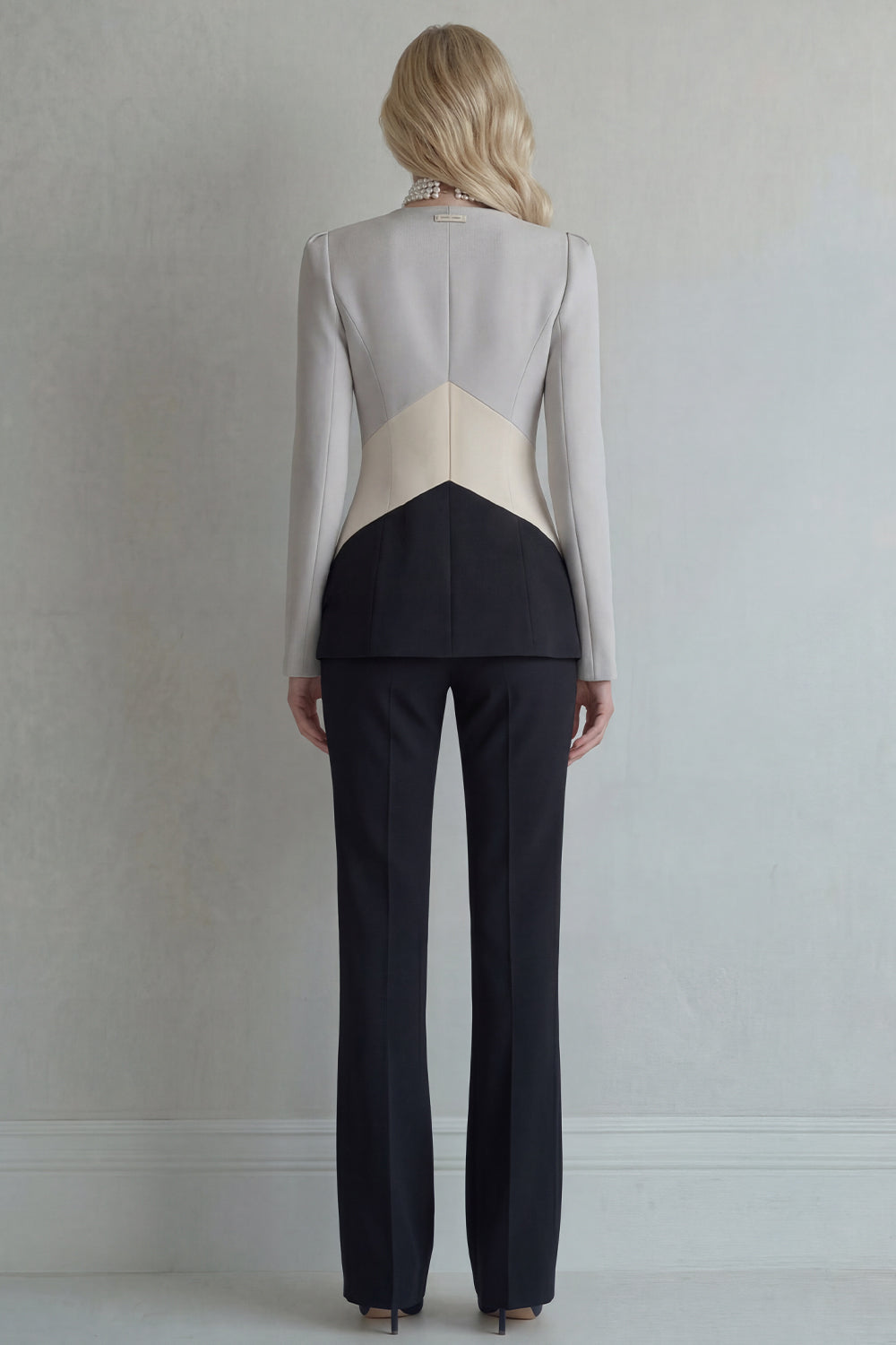 Peak Lapel Blue Navy 2 Piece Single Breasted Business Suits