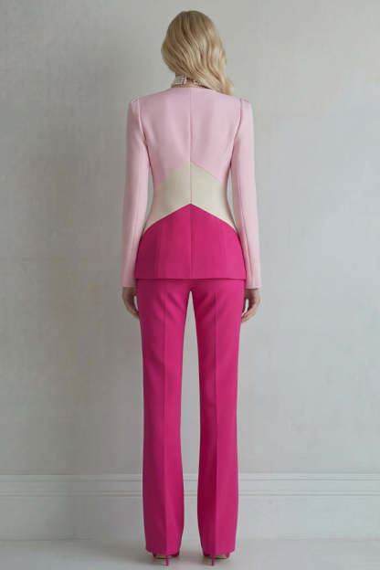 Peak Lapel Blue Navy 2 Piece Single Breasted Business Suits