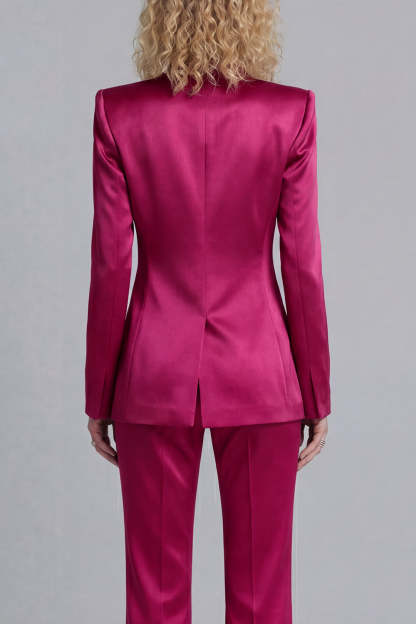 Peak Lapel Blue 2 Piece Single Breasted Business Suits