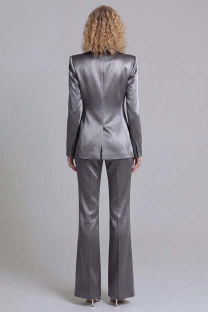 Peak Lapel Blue 2 Piece Single Breasted Business Suits