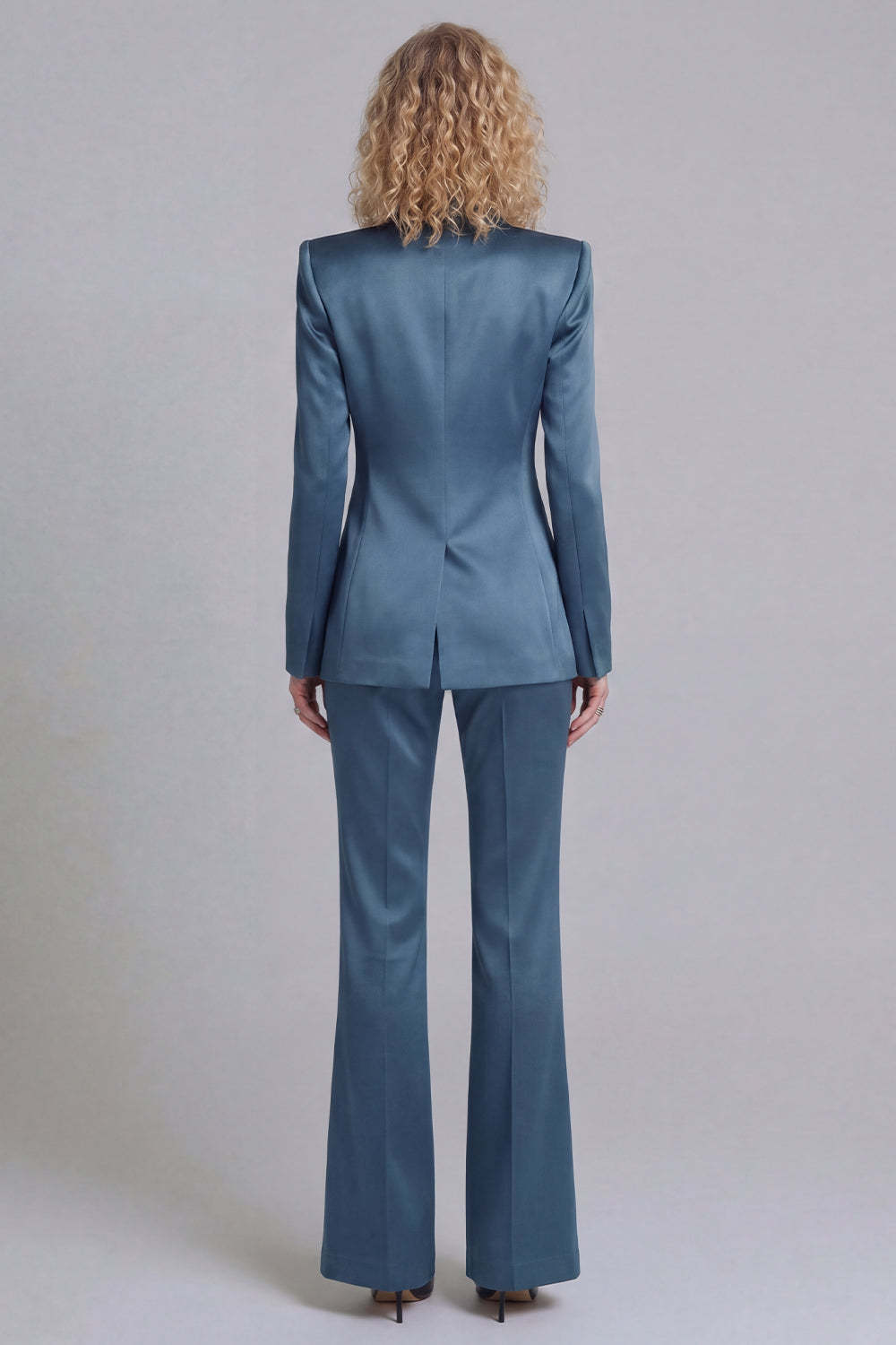 Peak Lapel Blue 2 Piece Single Breasted Business Suits