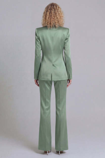 Peak Lapel Blue 2 Piece Single Breasted Business Suits