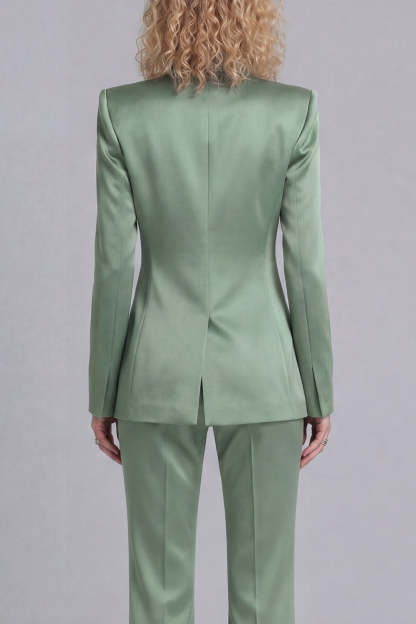 Peak Lapel Blue 2 Piece Single Breasted Business Suits