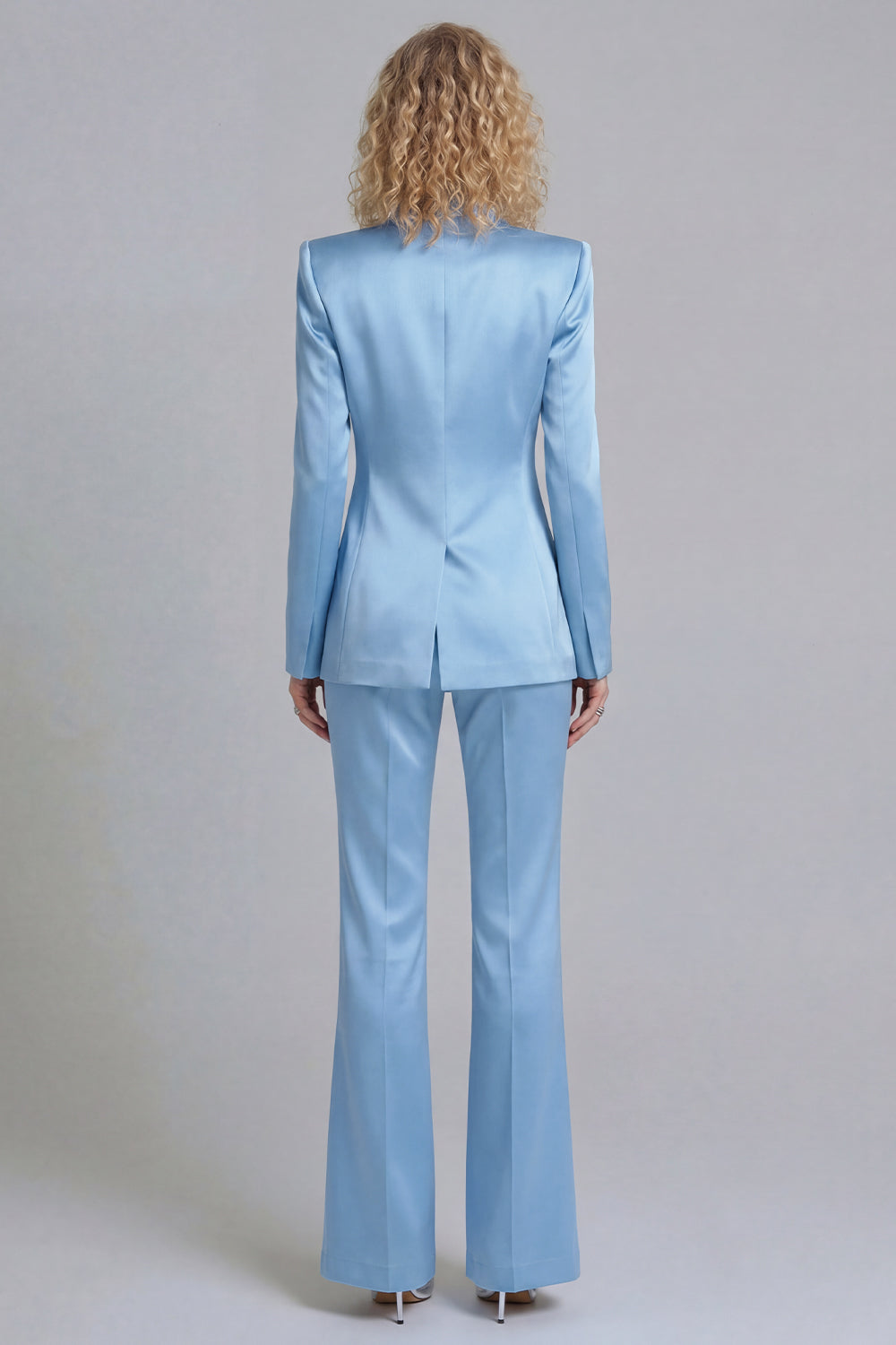 Peak Lapel Blue 2 Piece Single Breasted Business Suits