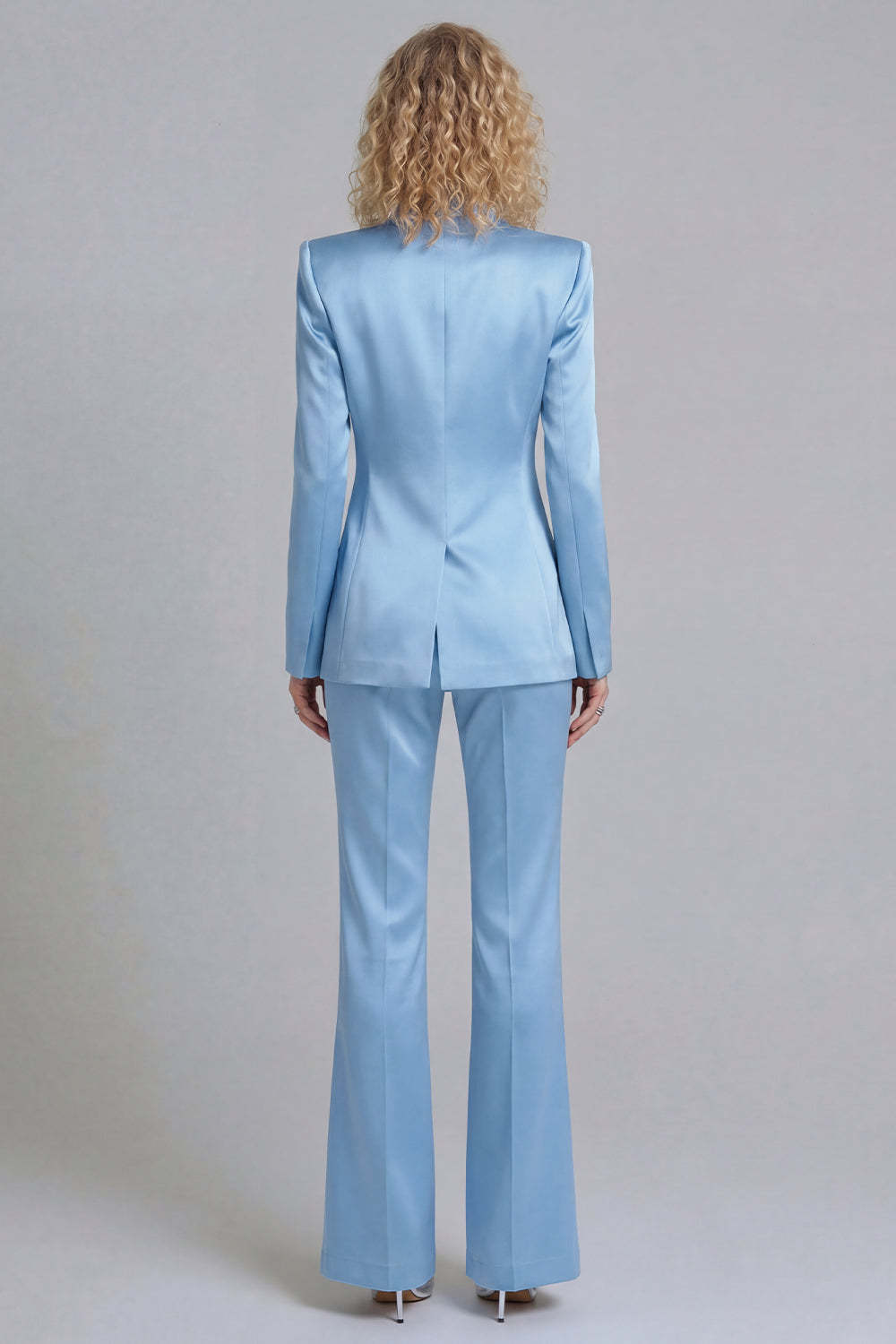 Peak Lapel Blue 2 Piece Single Breasted Business Suits