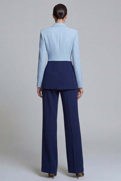 Black Pink 2 Piece Single Breasted Peak Lapel Women Formal Suits