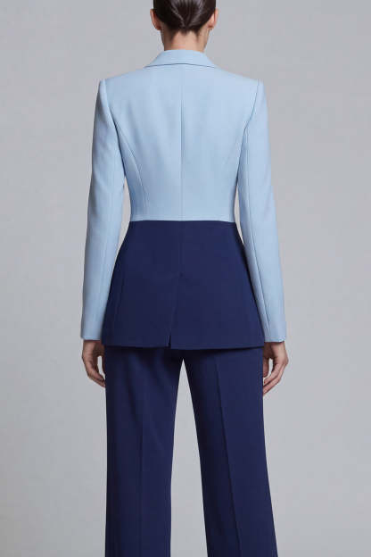 Black Pink 2 Piece Single Breasted Peak Lapel Women Formal Suits