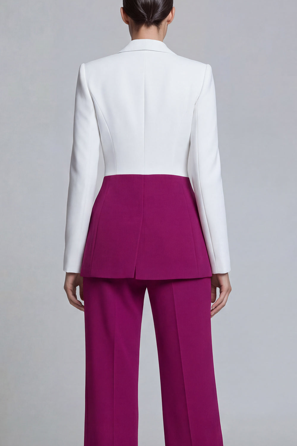 Black Pink 2 Piece Single Breasted Peak Lapel Women Formal Suits