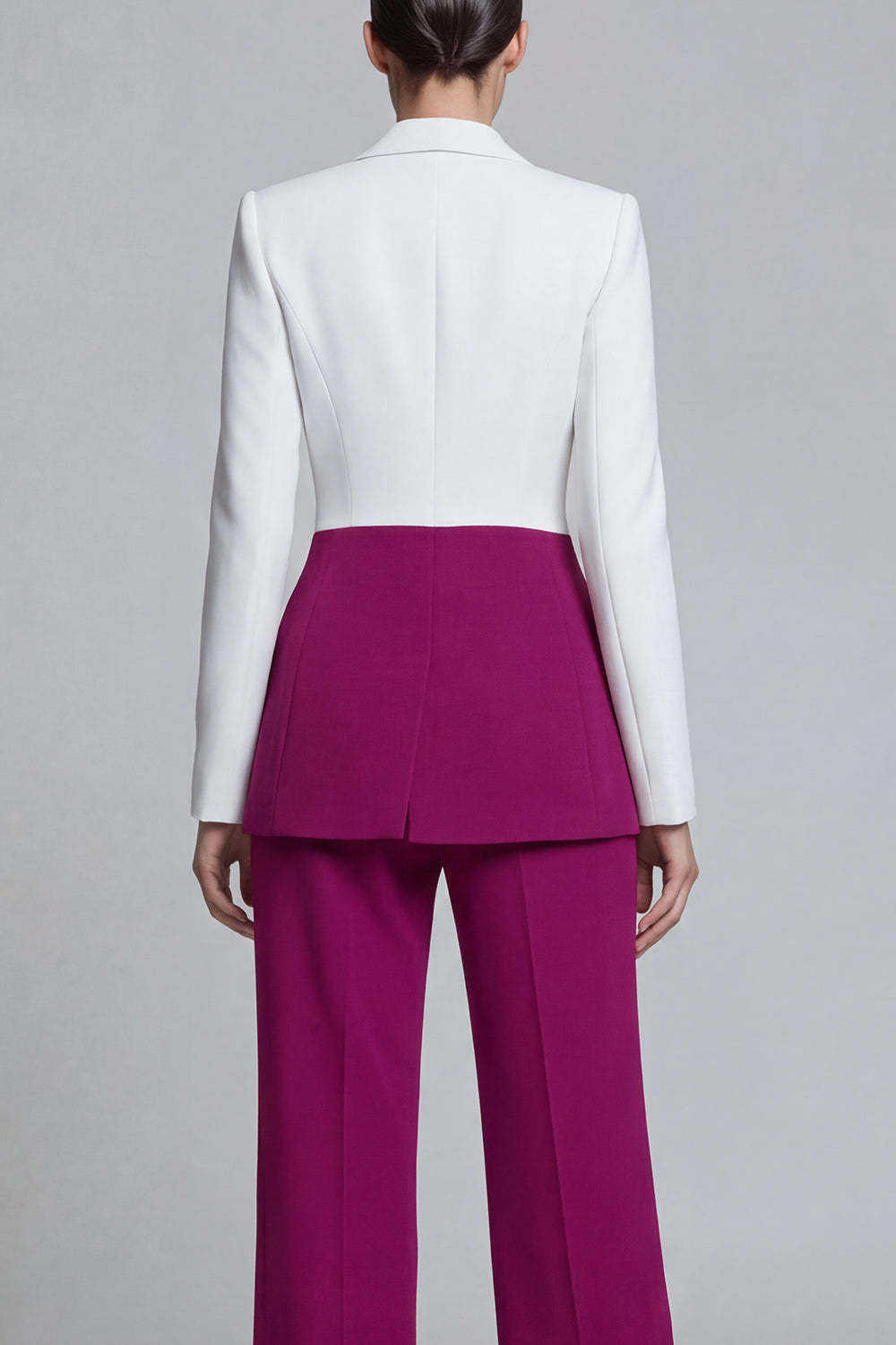 Black Pink 2 Piece Single Breasted Peak Lapel Women Formal Suits