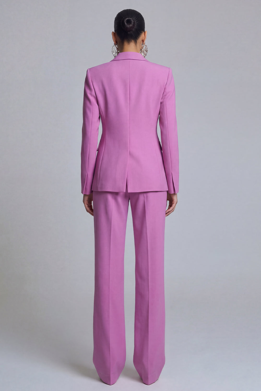 Purple Peak Lapel 2 Piece Single Breasted Business Suits