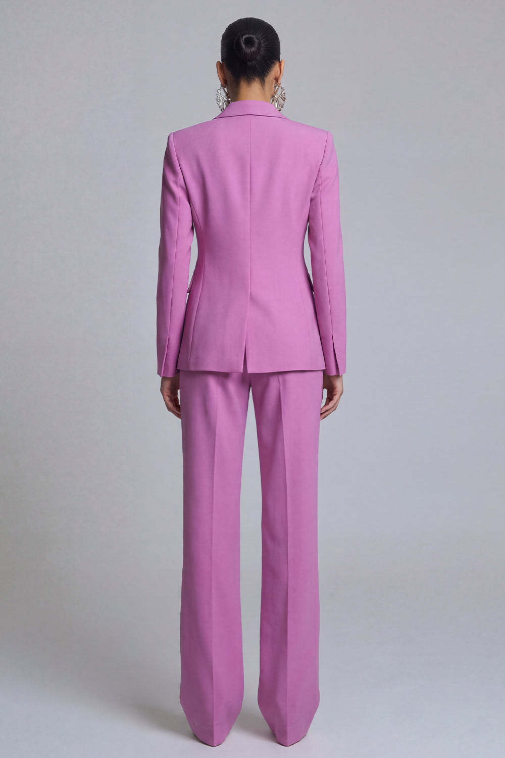 Purple Peak Lapel 2 Piece Single Breasted Business Suits