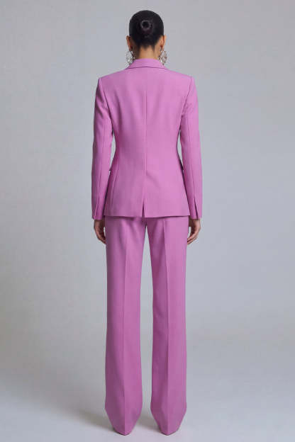 Purple Peak Lapel 2 Piece Single Breasted Business Suits