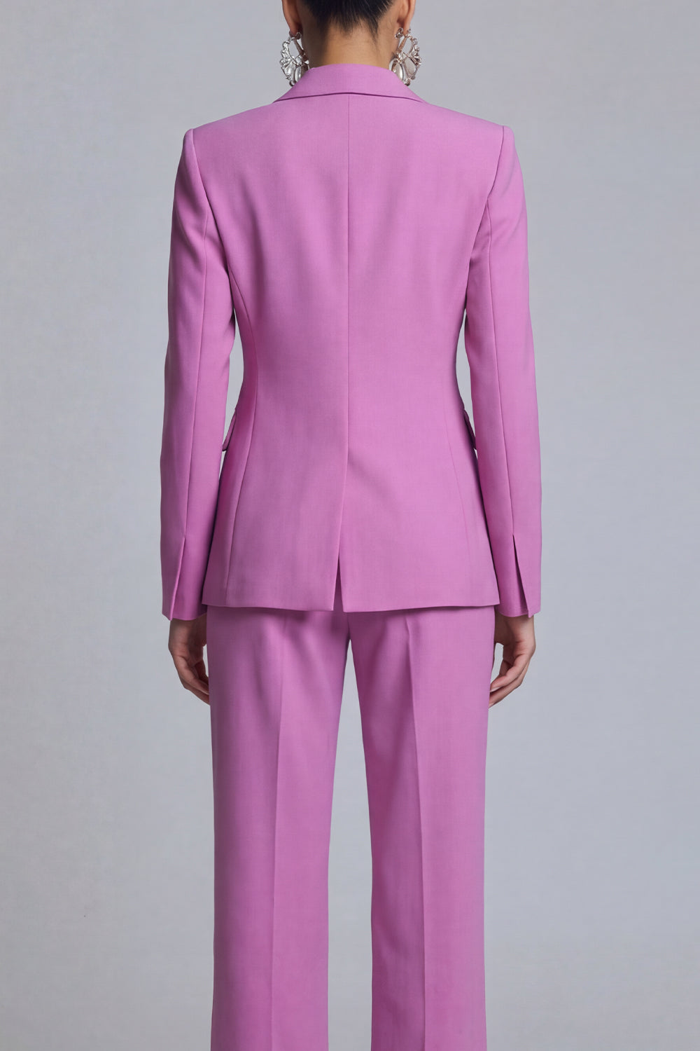 Purple Peak Lapel 2 Piece Single Breasted Business Suits