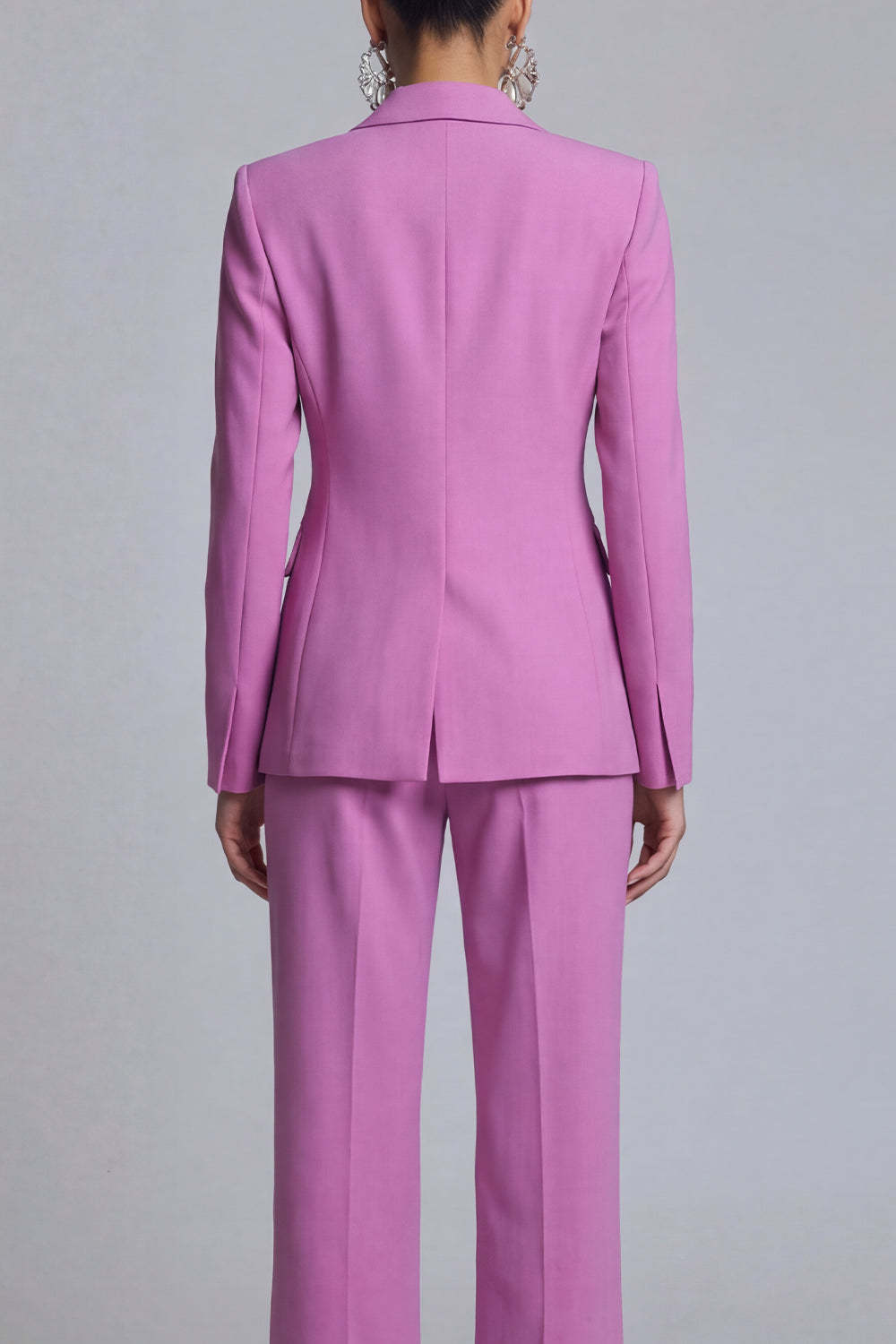Purple Peak Lapel 2 Piece Single Breasted Business Suits