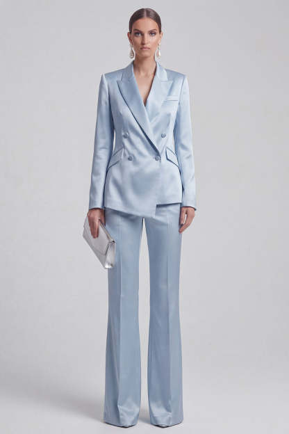 White Peak Lapel Long Sleeves 2 Piece Business Suits