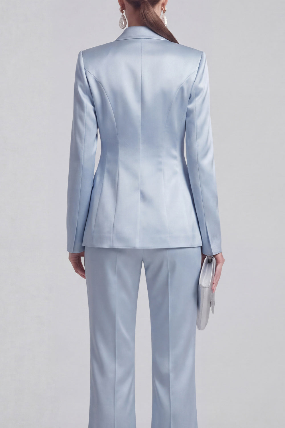 White Peak Lapel Long Sleeves 2 Piece Business Suits